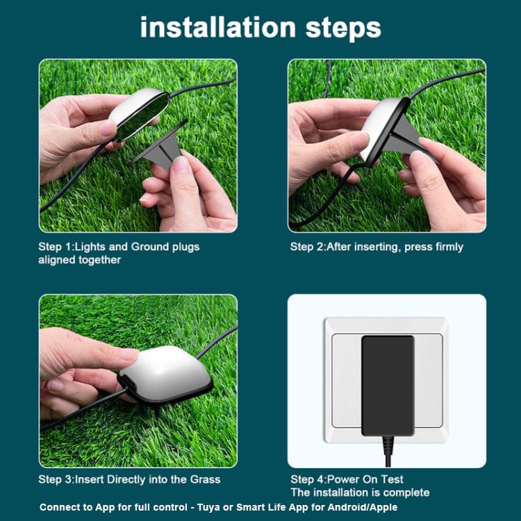 CP01 LED Wi-Fi Lawn Party Lights, 15 Lights, App control, Patterns or Music Activated - Image 5