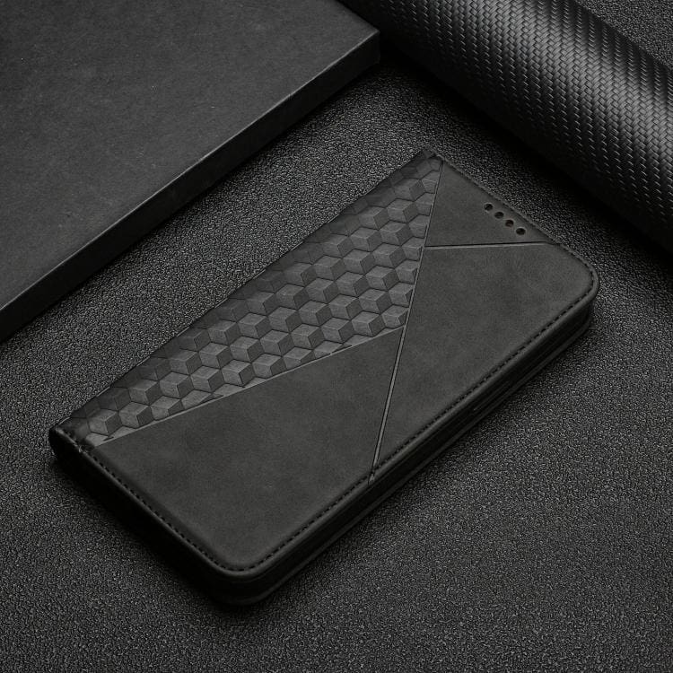 Oppo A16 / A16S / A54S / A53S 5G / A55 5G Cube Pattern Flip Wallet Cover, Card Slots - Image 2