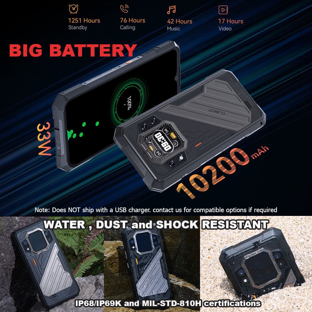 Cubot X Pro Rugged 5G, 10200mAh Battery, 24GB RAM+256GB, Type-C Video Output - Image 9