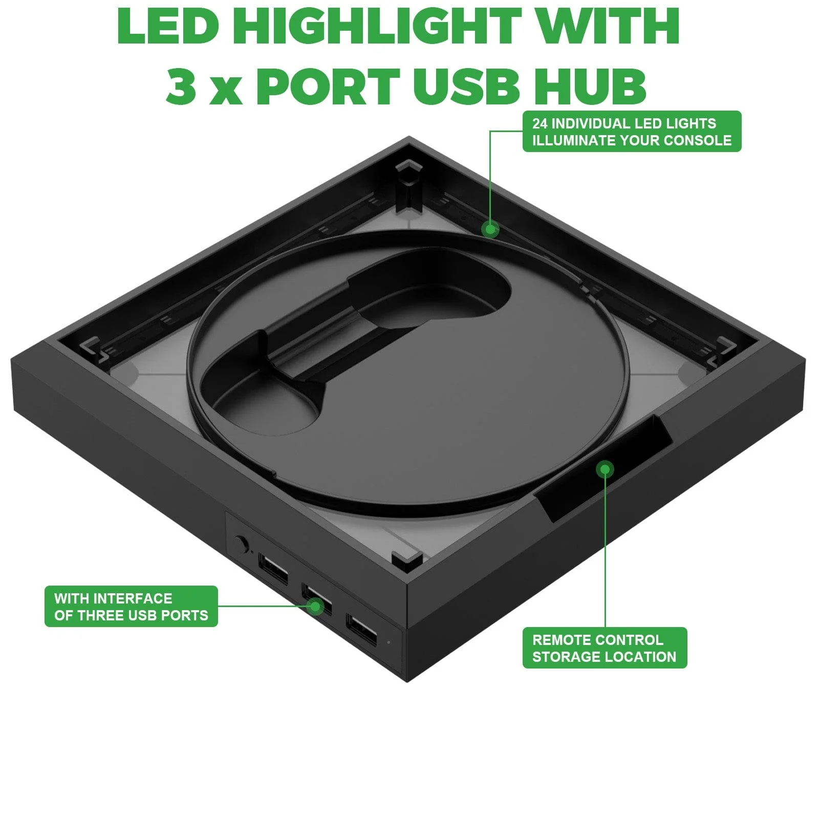 D5X LED Stand and USB Hub for XBox Series X / Series S - Image 4
