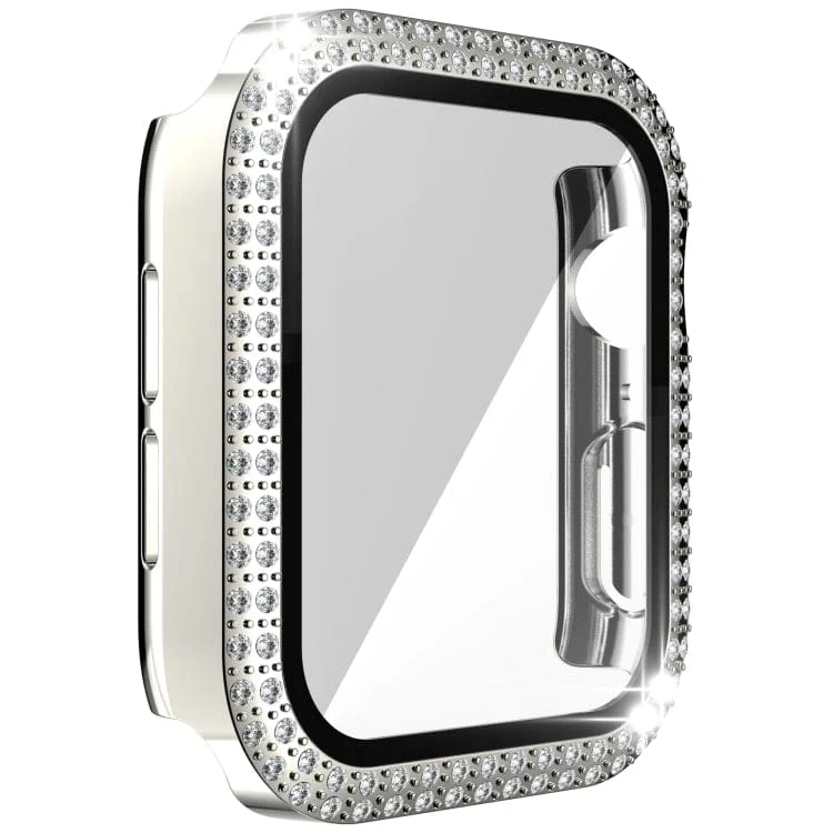 Apple Watch Series 4/5/6/SE 40mm Diamond Front Watch Protective Cover with Tempered Glass Screen Protector - Image 4