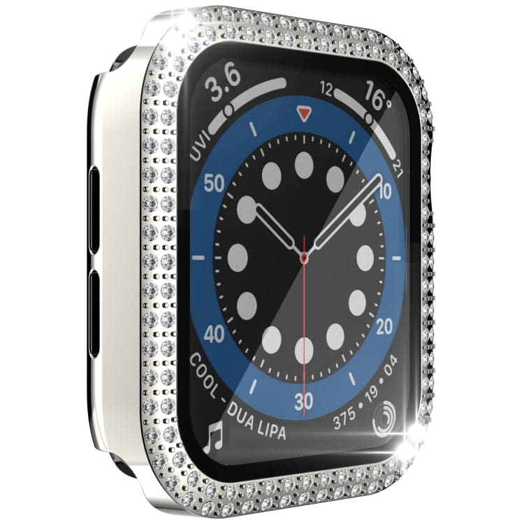 Apple Watch Series 4/5/6/SE 40mm Diamond Front Watch Protective Cover with Tempered Glass Screen Protector - Image 7