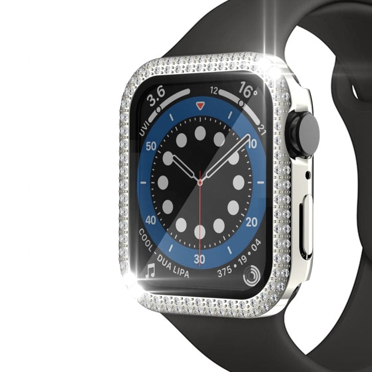 Apple Watch Series 4/5/6/SE 40mm Diamond Front Watch Protective Cover with Tempered Glass Screen Protector - Image 8