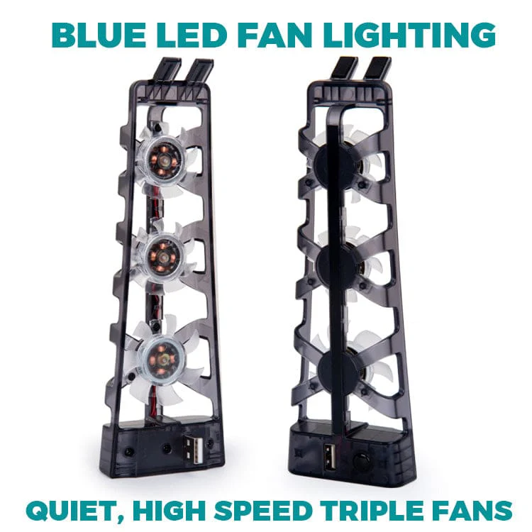 Dobe TP5 Triple Fan Cooling Bracket for PS5, Blue Fan LED - Image 3
