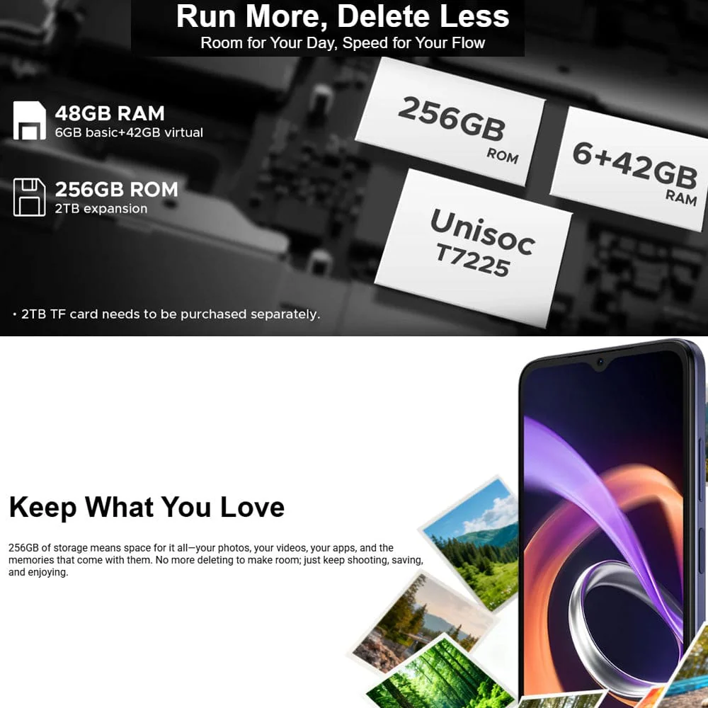DOOGEE Note56 Plus 4G Smartphone | 6GB RAM, 256GB ROM | 6150mAh Battery | Android 16 - Image 6