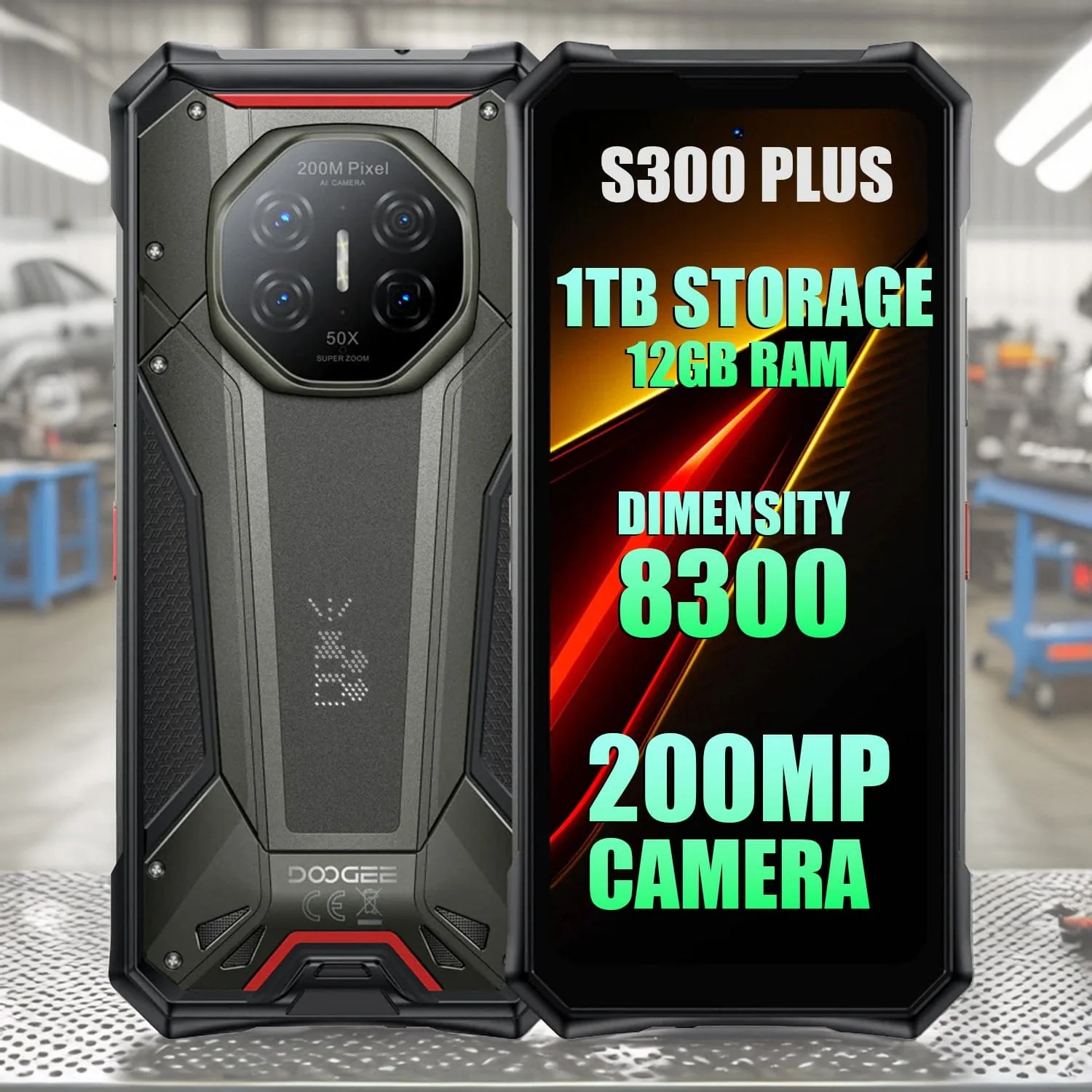 Doogee S300 Plus 5G Rugged | 11000mA Battery | 12GB RAM+1TB | 6.78in Display | 200MP Camera