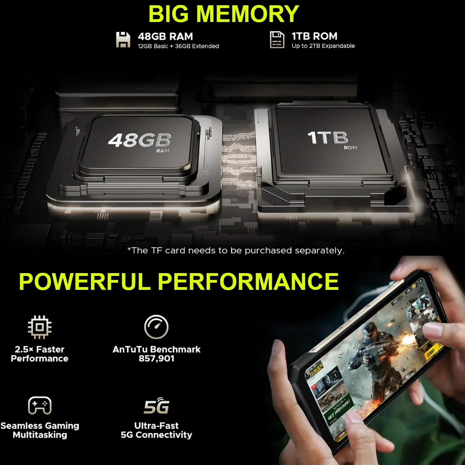 Doogee S300 Plus 5G Rugged | 11000mA Battery | 12GB RAM+1TB | 6.78in Display | 200MP Camera - Image 3
