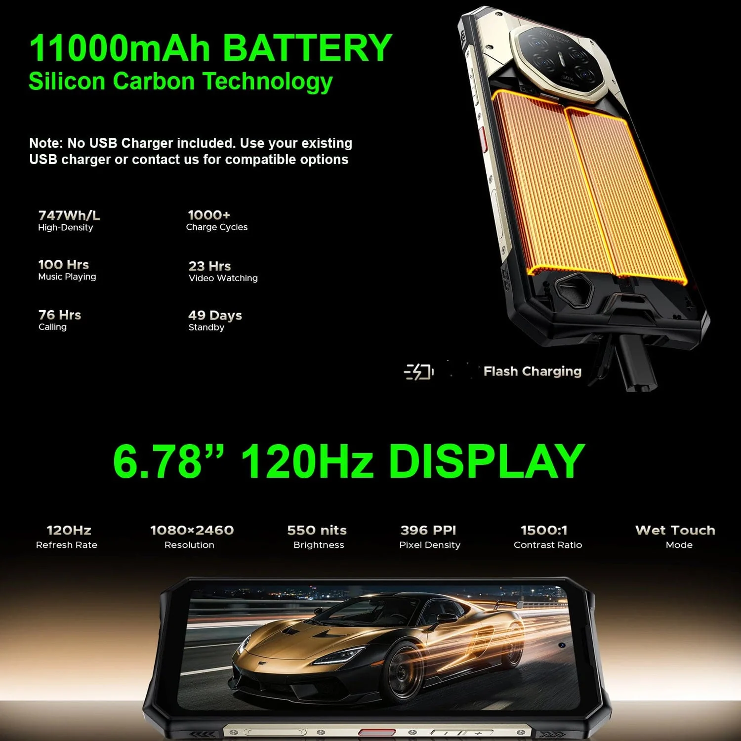 Doogee S300 Plus 5G Rugged | 11000mA Battery | 12GB RAM+1TB | 6.78in Display | 200MP Camera - Image 4