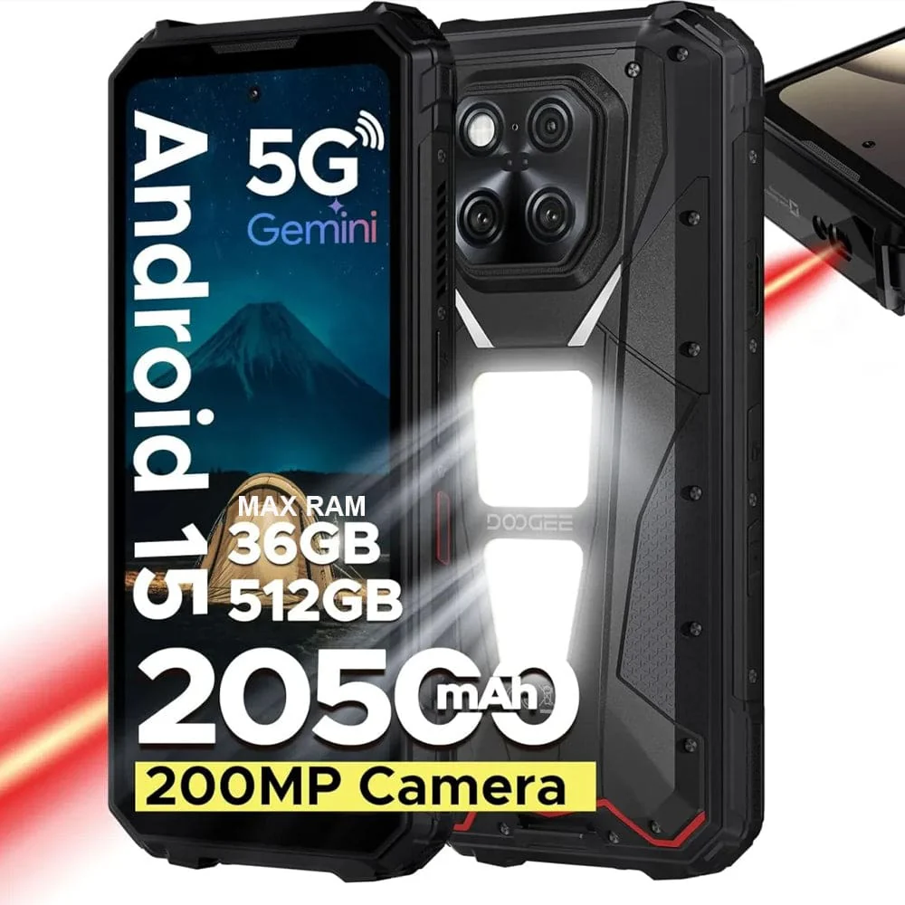 Doogee V Max LR 5G Rugged VIP Edition | Laser Measure | 16GB+512GB | 20500mAh | 200MP Samsung Camera - Image 14