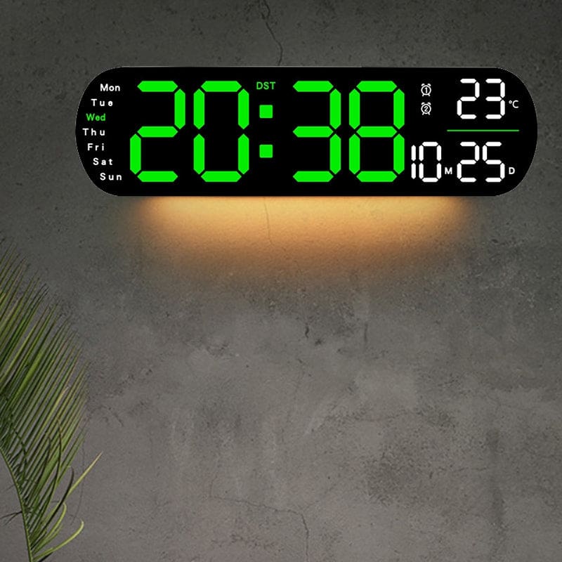 DS5502 13" LED Wall/Desk Clock LED Light, Alarm, Date, Temperature - Image 9