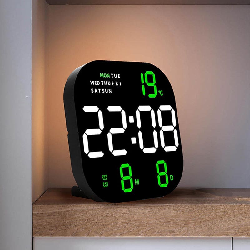 10" Large LED Digital Clock | Wall Mounted & Desk Timepiece with Alarm, Calendar & Temperature Display - Image 7