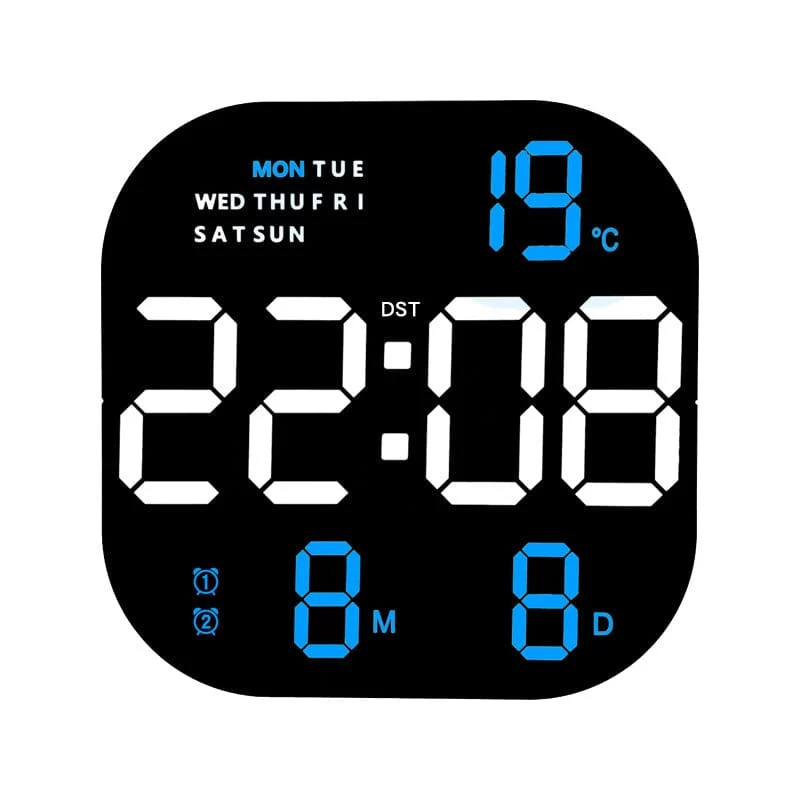 10" Large LED Digital Clock | Wall Mounted & Desk Timepiece with Alarm, Calendar & Temperature Display - Image 8