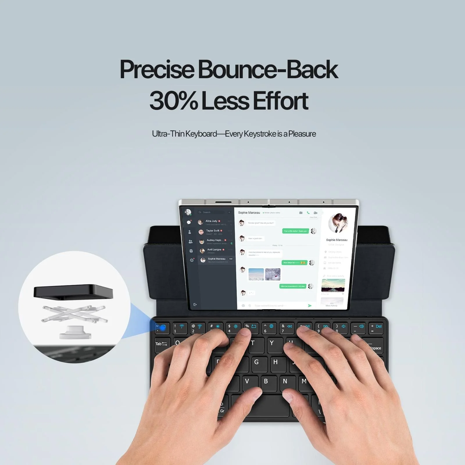 DUX DUCIS OK Mini Series Portable Mini Keyboard with Stand - Image 5