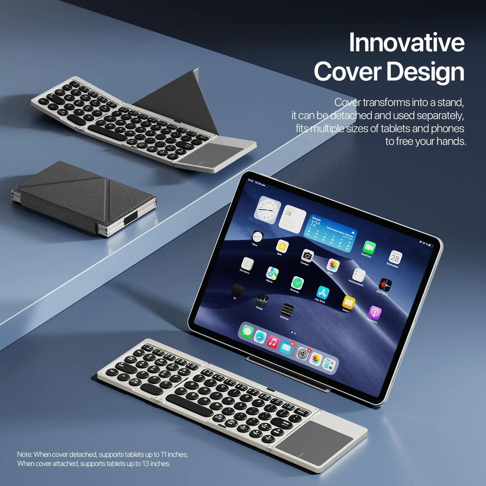 DUX DUCIS OK Flip Series Tri-fold Wireless Keyboard with Touchpad and Stand - Image 10