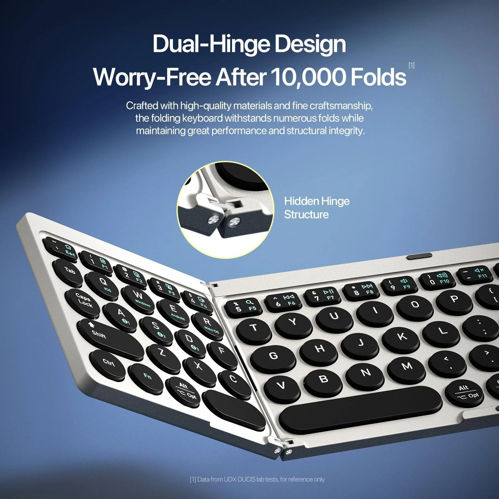 DUX DUCIS OK Flip Series Tri-fold Wireless Keyboard with Touchpad and Stand - Image 12