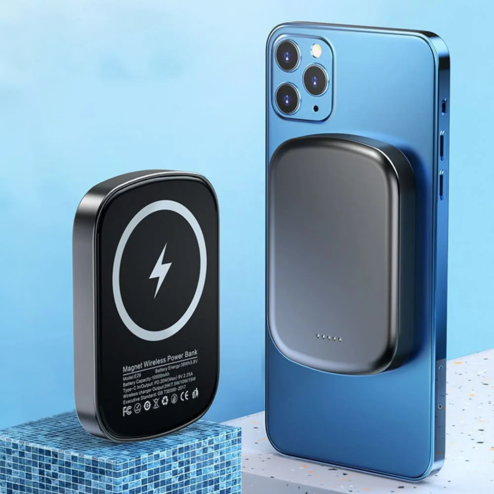 E29 10000mAh Magnetic Wireless/Wired Power Bank | MagSafe Compatible | Fast Charging - Image 2