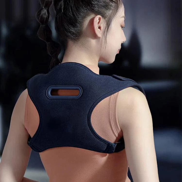 Electric Shoulder & Neck Massage Belt with Back Correction – Navy Blue - Image 2