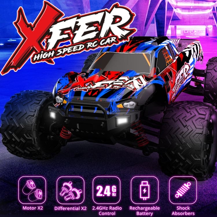 Enoze Dual Motor Bigfoot RC Truck, LEDs, Max 40km/h, Proportional Control, RTR - Image 10