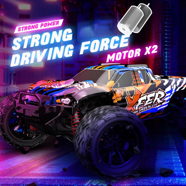 Enoze Dual Motor Bigfoot RC Truck, LEDs, Max 40km/h, Proportional Control, RTR - Image 11