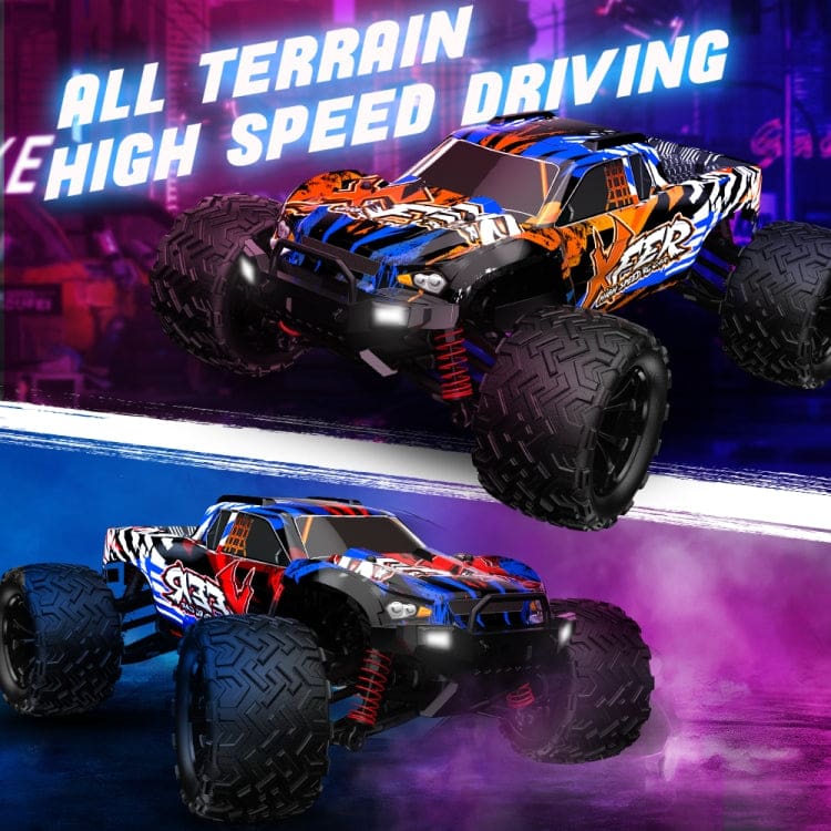 Enoze Dual Motor Bigfoot RC Truck, LEDs, Max 40km/h, Proportional Control, RTR - Image 12