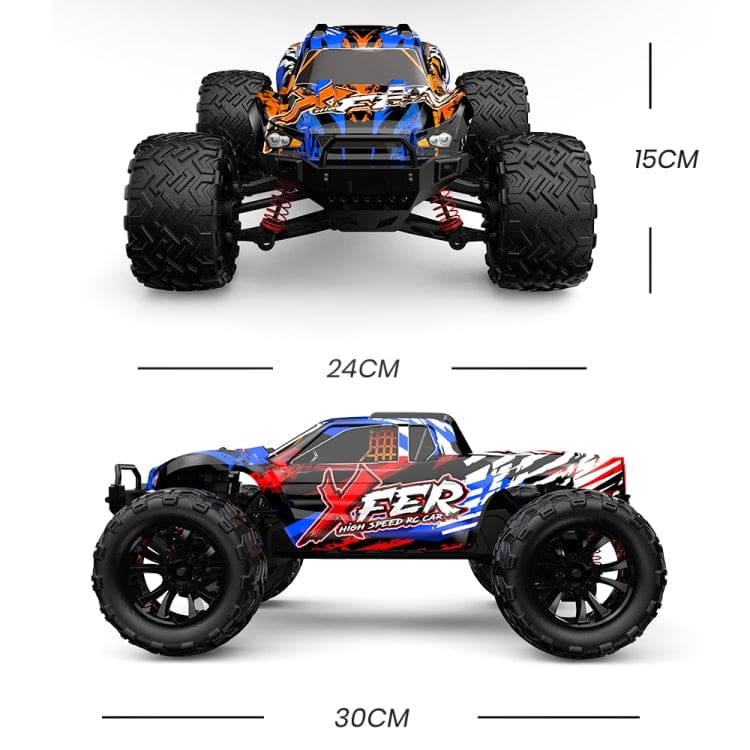 Enoze Dual Motor Bigfoot RC Truck, LEDs, Max 40km/h, Proportional Control, RTR - Image 5