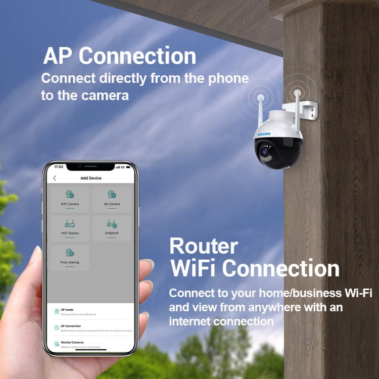 ESCAM QF300 WiFi 3MP FHD+ Pan/Tilt Security Camera, App Control, AI Detection and Tracking - Image 6