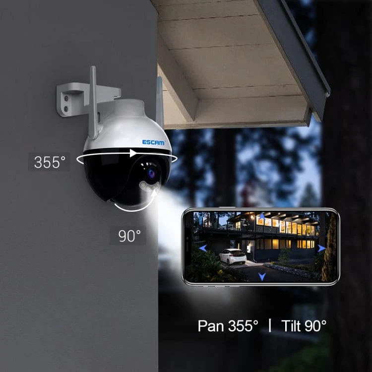 ESCAM QF300 WiFi 3MP FHD+ Pan/Tilt Security Camera, App Control, AI Detection and Tracking - Image 9