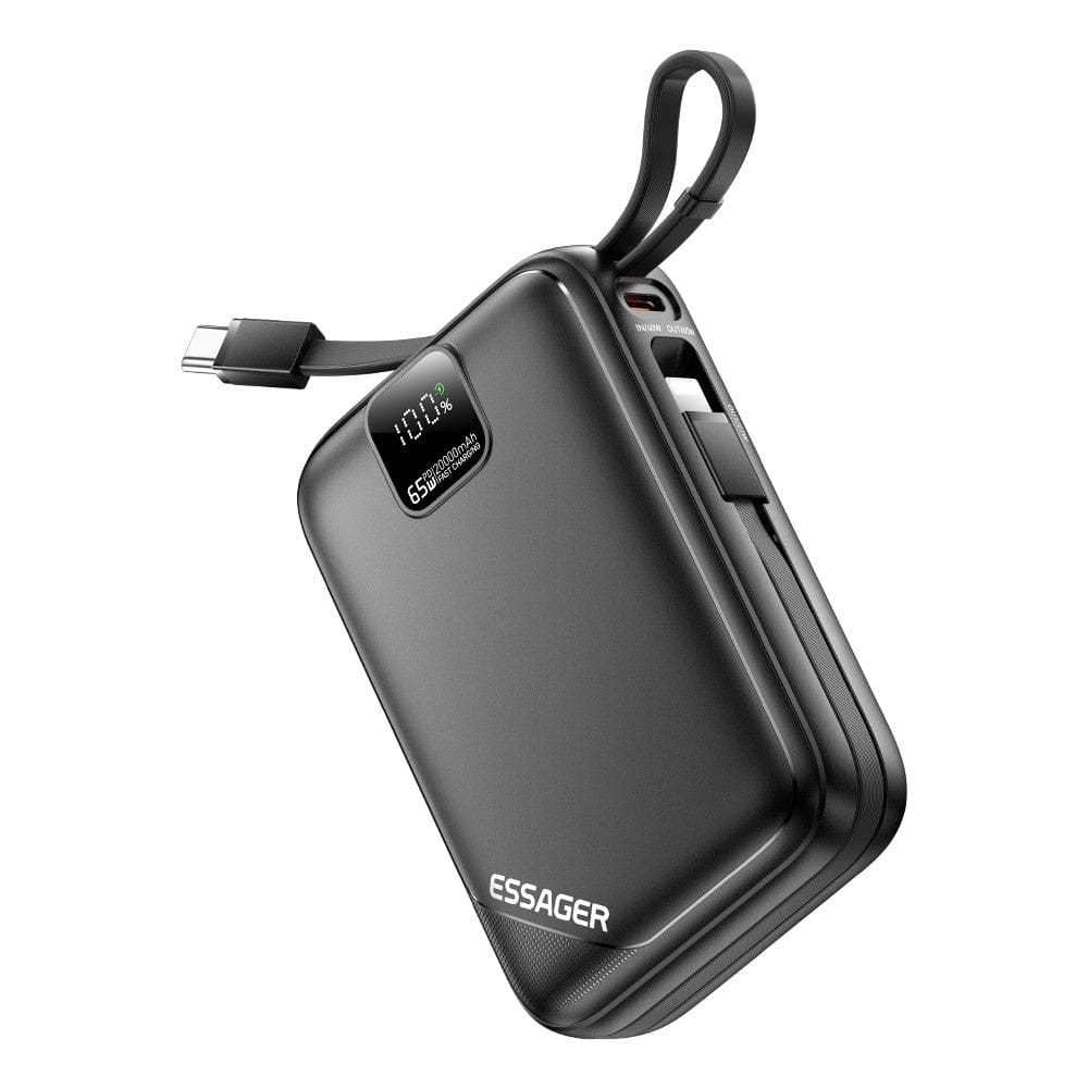 Essager 65W PD Fast Charging Power Bank | 20000mAh Portable Laptop/Phone Charger with Dual Cable - Image 10
