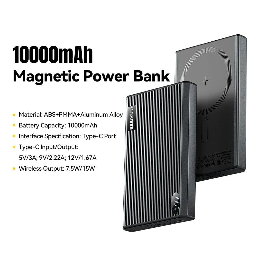 Essager ESD017 10000mAh 20W Magnetic Wireless Fast Charging Power Bank - Image 8