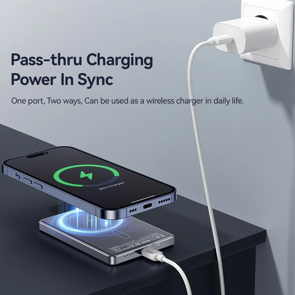 Essager KRW002 5000mAh Ultra-Slim Magnetic Wireless Power Bank - Image 4