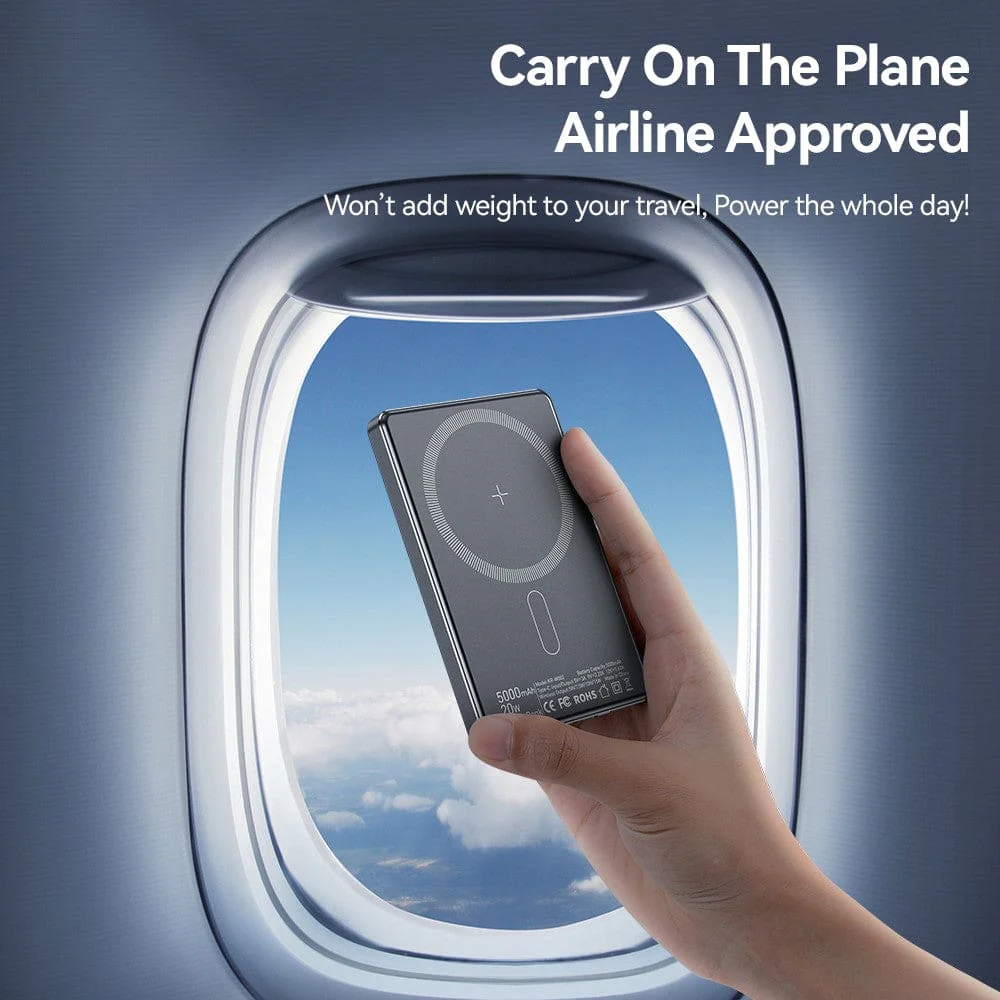 Essager KRW002 5000mAh Ultra-Slim Magnetic Wireless Power Bank - Image 5