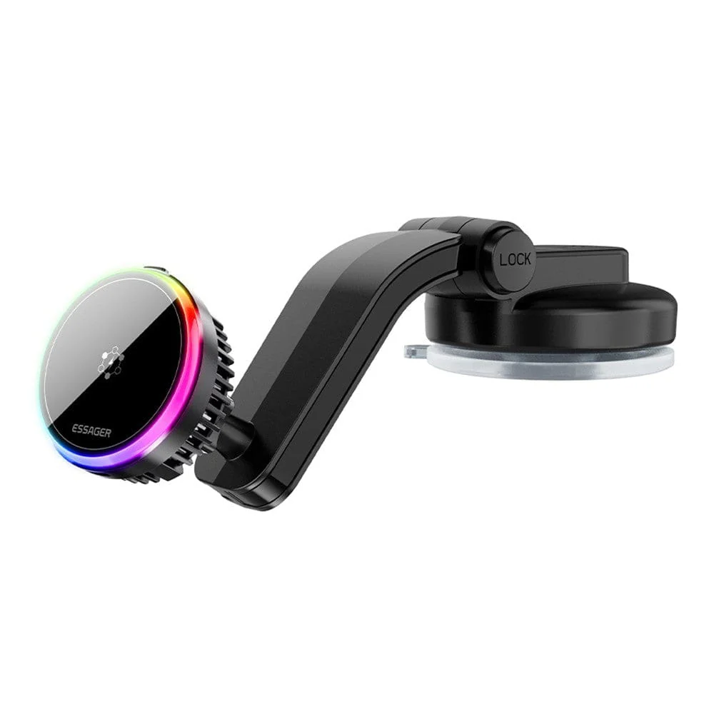 Essager T2 15W MagSafe Magnetic Car Charger with TEC Active Cooling – 2in1 Dash or Vent Mount