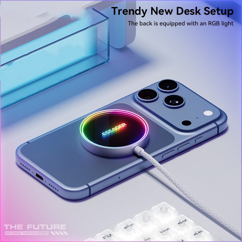 Essager WC17 RGB Magnetic Charging Pad – 15W Fast Charge for iPhone & Android - Image 8