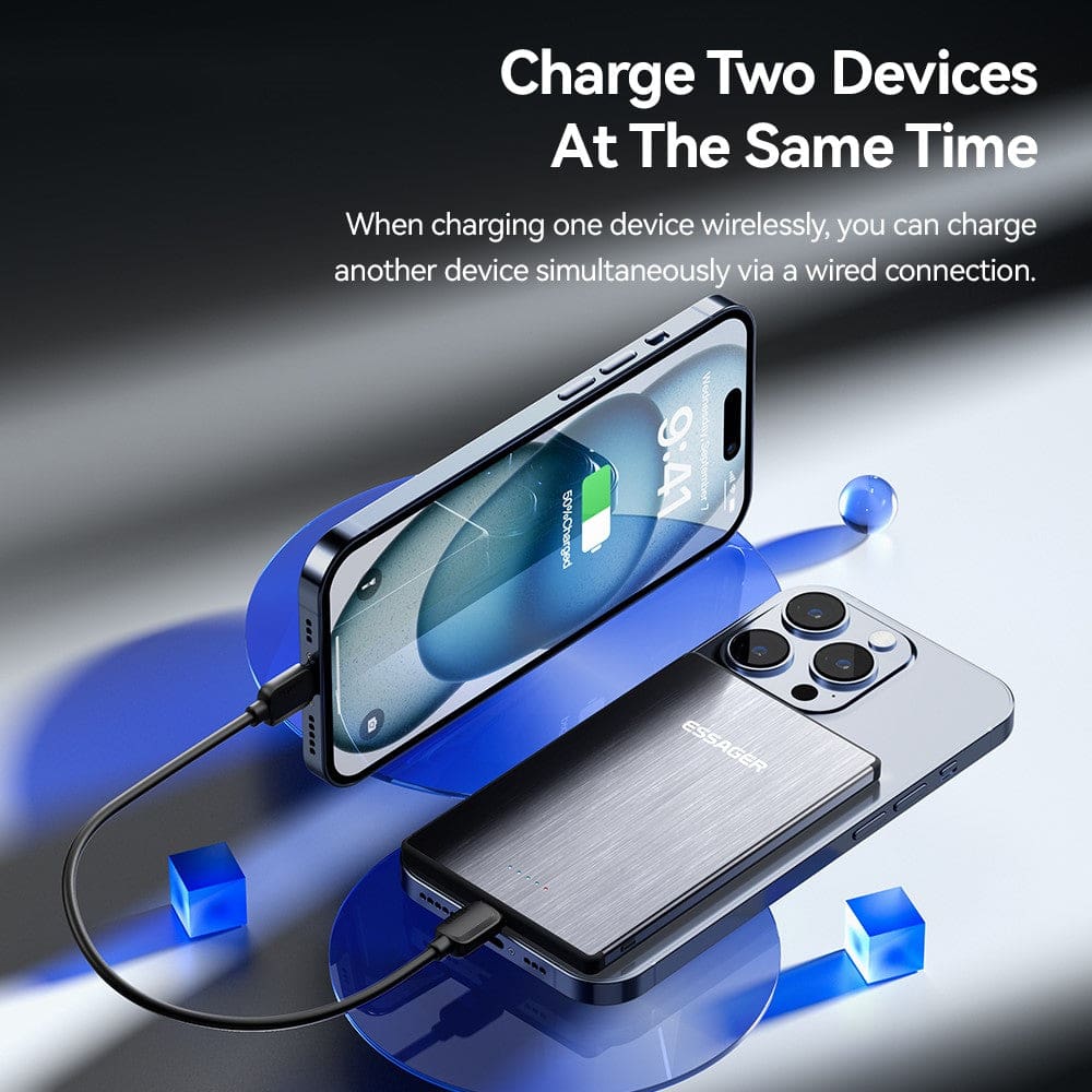 Essager YD52 5000mAh Ultra-Slim Magnetic Wireless Charging Battery Pack - Image 4