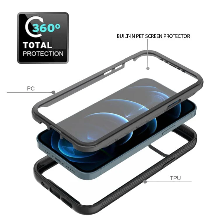 Apple iPhone 12/12 Pro Full Enclosure Protective Cover with Built-In Screen Protector - Image 5