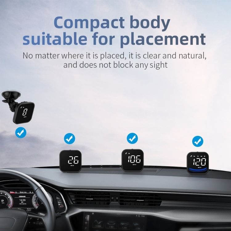 G4 GPS Speedometer HUD, Ambient Light Speed Alert, Compact 52mm LED display - Image 7