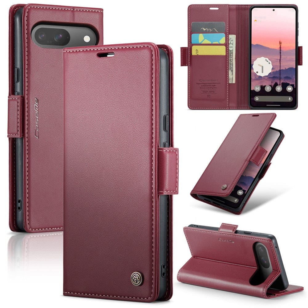 Google Pixel 9 / 9 Pro / 10 / 10 Pro CaseMe 023 Wallet Flip Cover with Magnetic Closing, Card Slots