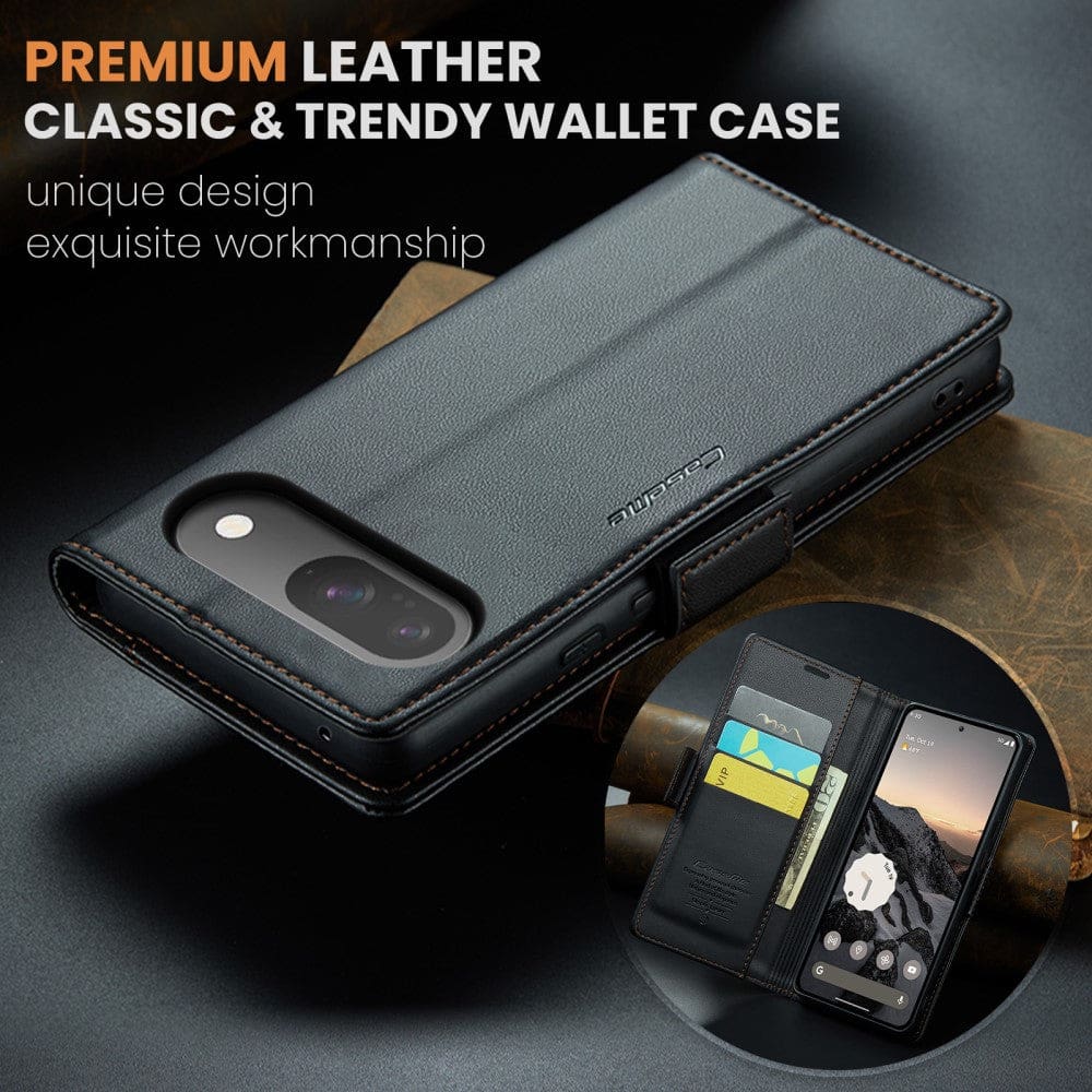 Google Pixel 9 / 9 Pro / 10 / 10 Pro CaseMe 023 Wallet Flip Cover with Magnetic Closing, Card Slots - Image 9