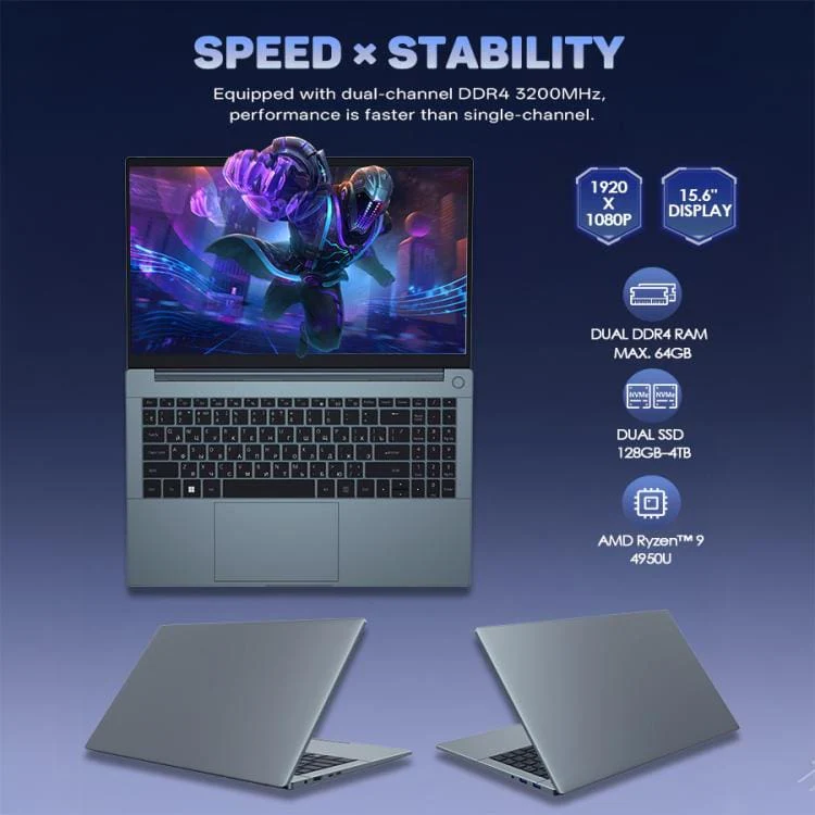 GXMO G16 Air Ryzen 9 15.6" Laptop, 16GB RAM+512GB Storage, Radeon Graphics - Image 10
