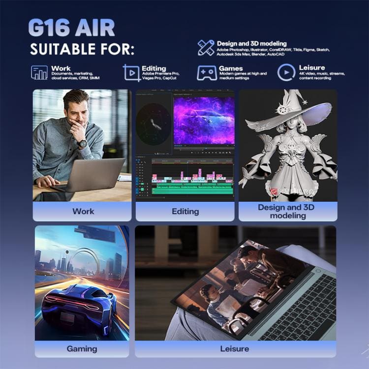 GXMO G16 Air Ryzen 9 15.6" Laptop, 16GB RAM+512GB Storage, Radeon Graphics - Image 13