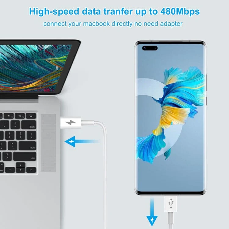 HAWEEL 25W 3A Type-C to Type-C PD Fast Charging Data Cable, Length: 2metre - Image 6