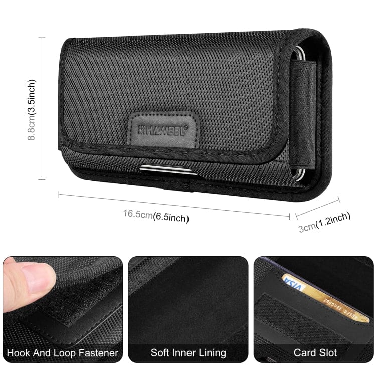Haweel 6.1" To 6.8" Universal Horizontal Phone Holder, Belt Clip - Image 2