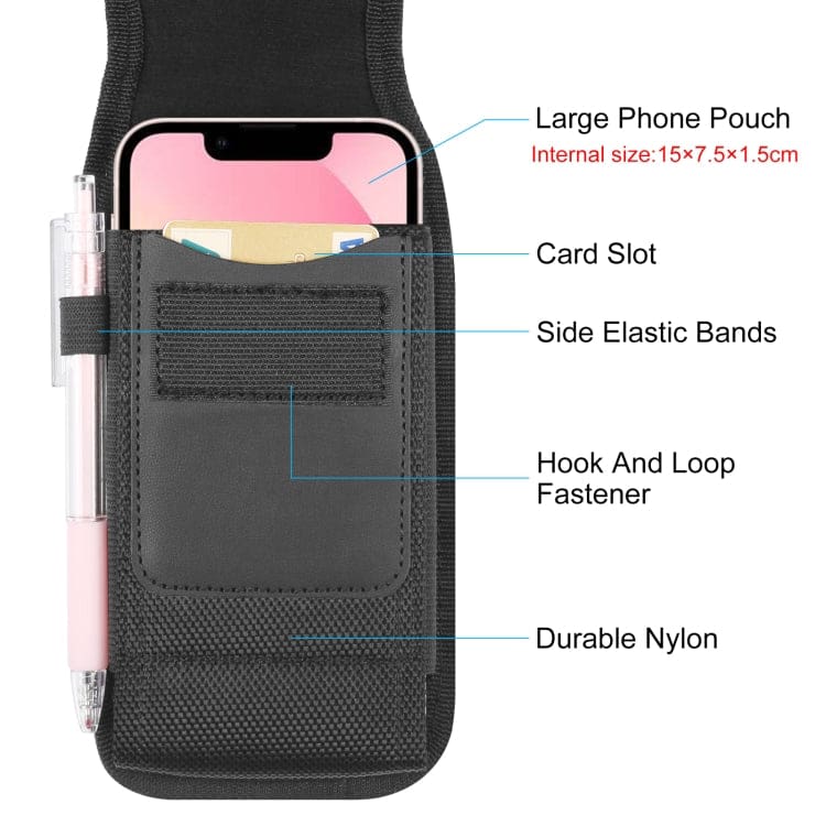 Haweel 4.7" To 6.1" Universal Vertical Phone Holder, Belt Clip, Pen Holder - Image 3