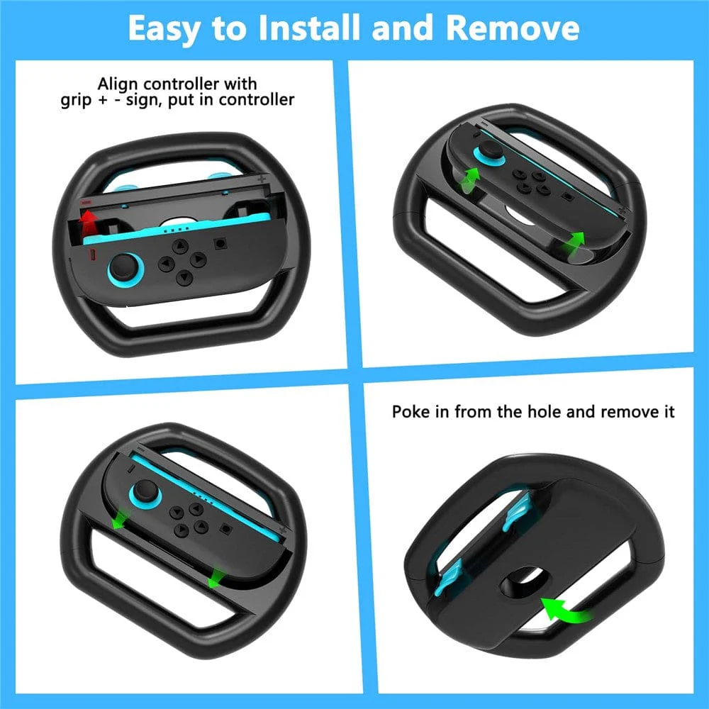 HBS-2813 Nintendo Switch 2 Joy-Con Racing Steering Wheel Grip Set - Image 7