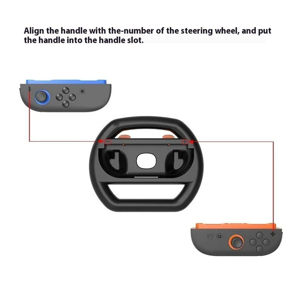 HBS-2813 Nintendo Switch 2 Joy-Con Racing Steering Wheel Grip Set - Image 8