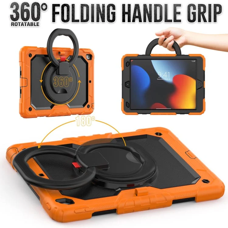Apple iPad 10.2 (19/20/21) Rugged Tablet Cover with Screen Protector, Stand/Handle/Strap - Image 3