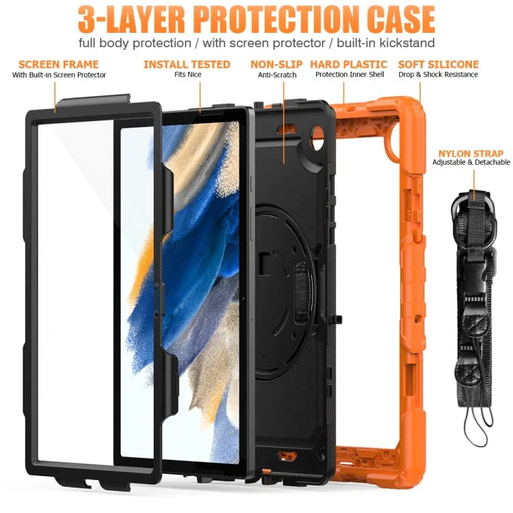 Samsung Galaxy Tab A8 10.5 HD Tablet Cover | Rotating Stand/Hand Grip | Screen Protector - Image 2