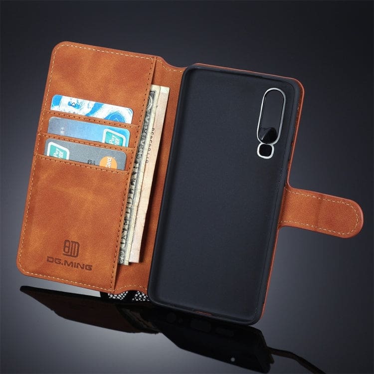 Huawei P30 DGM Phone Wallet with Flip Front, Card Slots, Leather Texture - Image 3