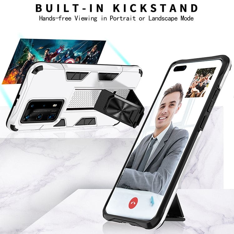 Huawei P40 PRO / P40 PRO+ Shockproof Protective Case with Metal Patch / Stand - Image 2