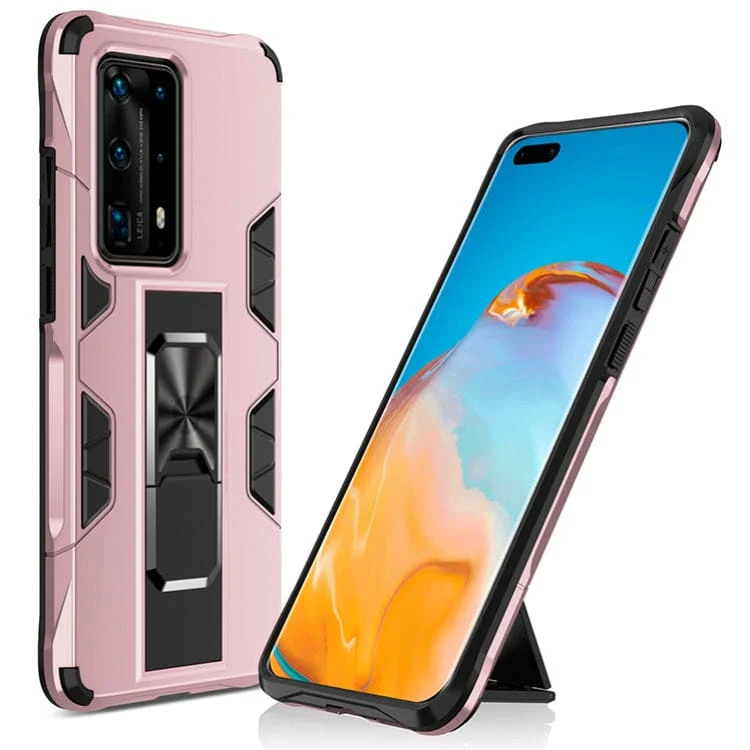 Huawei P40 PRO / P40 PRO+ Shockproof Protective Case with Metal Patch / Stand - Image 5